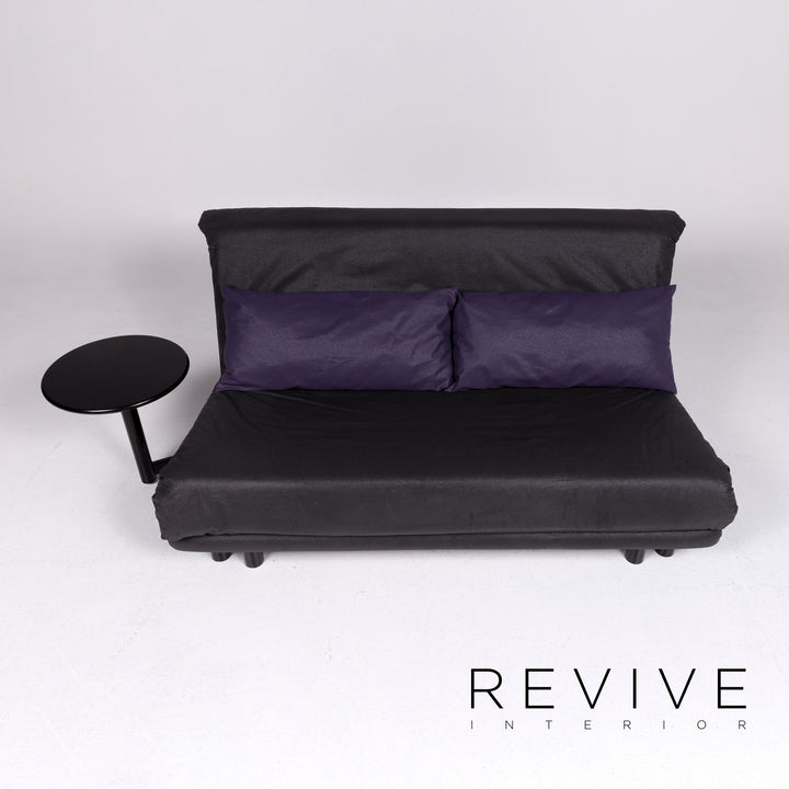 ligne roset Multy fabric sofa bed black purple three-seater function sleeping function couch #10470