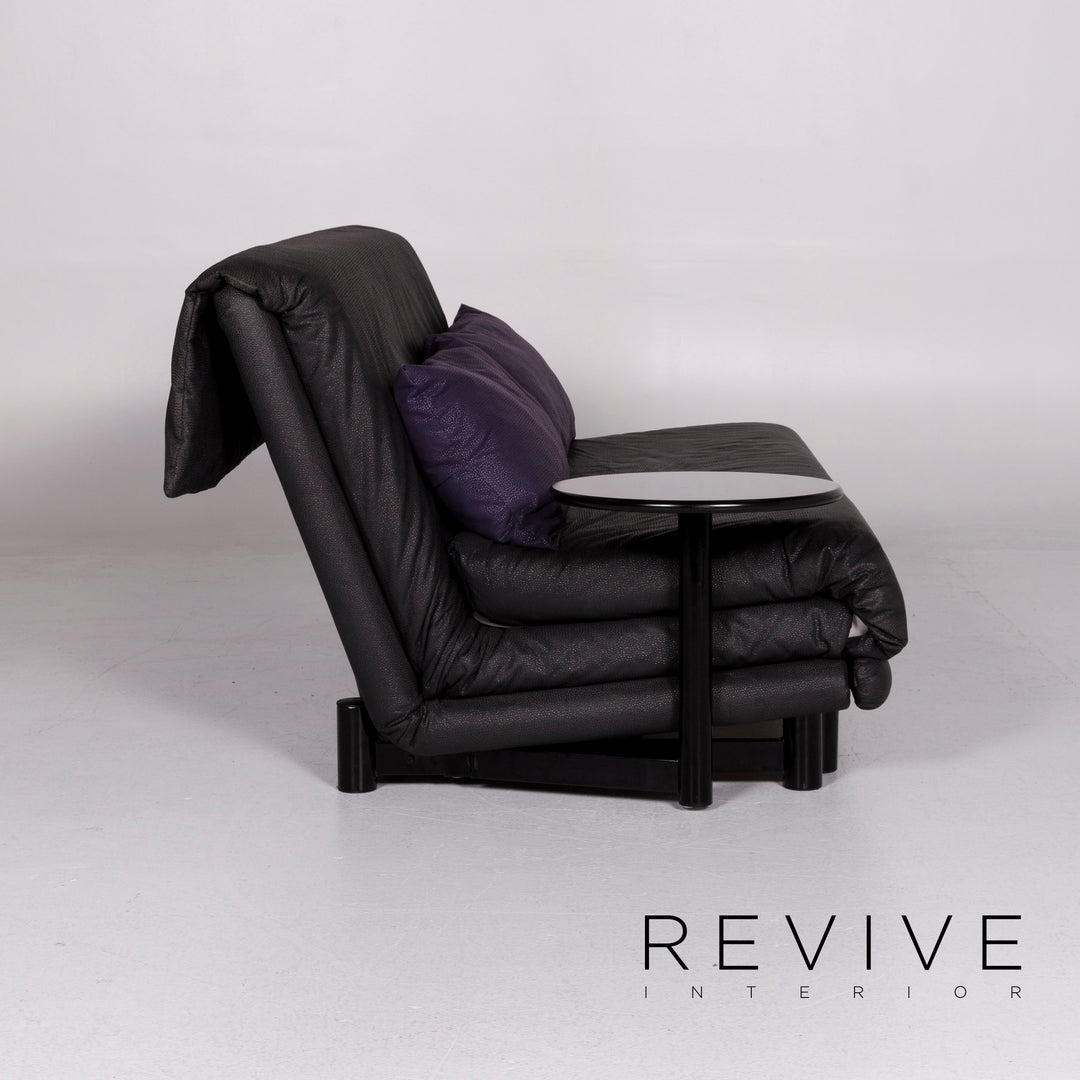 ligne roset Multy fabric sofa bed black purple three-seater function sleeping function couch #10470