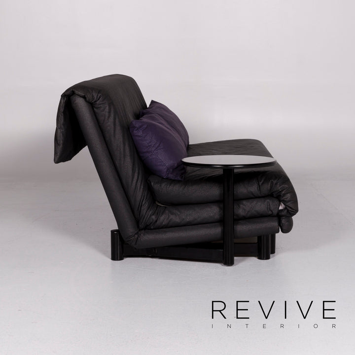 ligne roset Multy fabric sofa bed black purple three-seater function sleeping function couch #10470