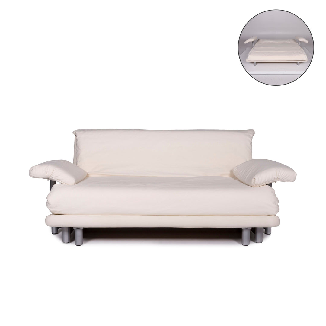 ligne roset Multy Stoff Schlafsofa Dreisitzer Weiß Sofa Funktion Schlaffunktion Couch inkl. Armlehnen