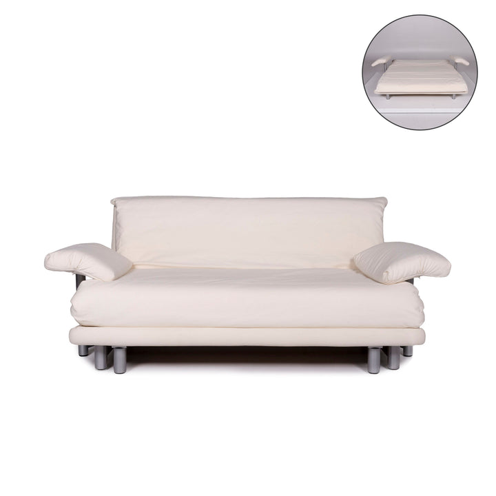 ligne roset Multy Stoff Schlafsofa Dreisitzer Weiß Sofa Funktion Schlaffunktion Couch inkl. Armlehnen