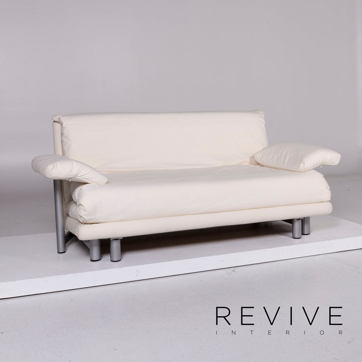 ligne roset Multy Stoff Schlafsofa Dreisitzer Weiß Sofa Funktion Schlaffunktion Couch inkl. Armlehnen