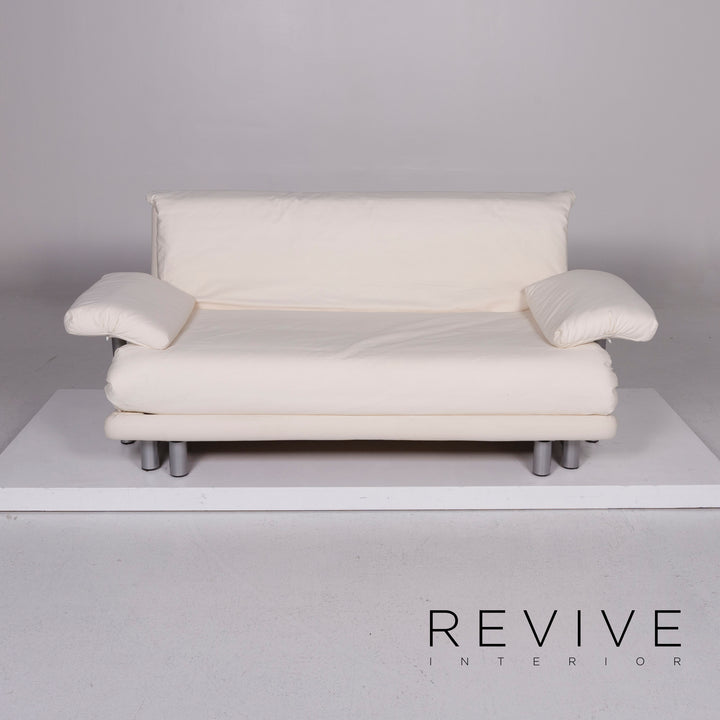 ligne roset Multy Stoff Schlafsofa Dreisitzer Weiß Sofa Funktion Schlaffunktion Couch inkl. Armlehnen