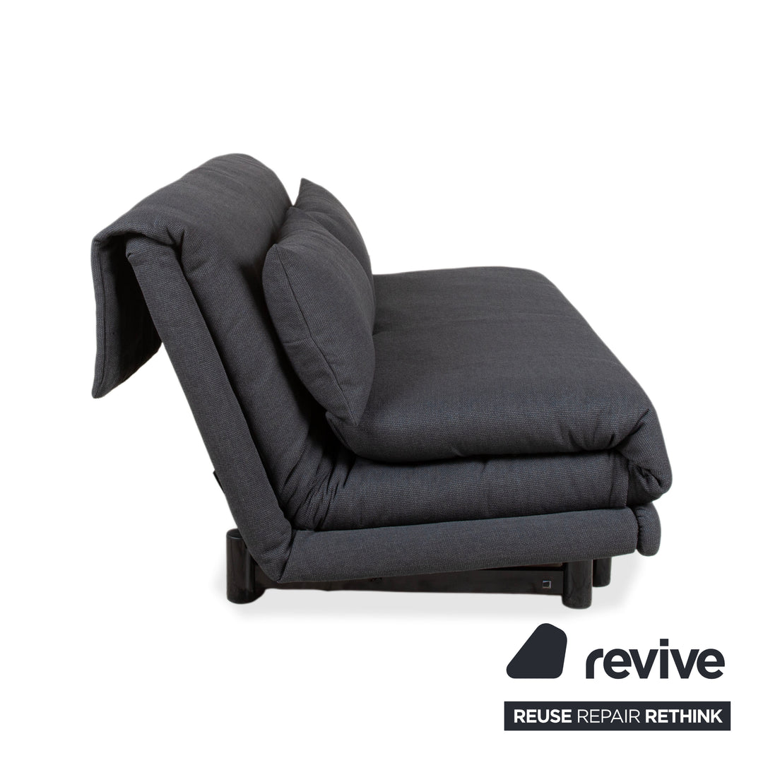 Ligne Roset Multy Fabric Anthracite Grey Three-Seater Manual Sleeping Function Sofa Bed Reupholstery PALMA 629