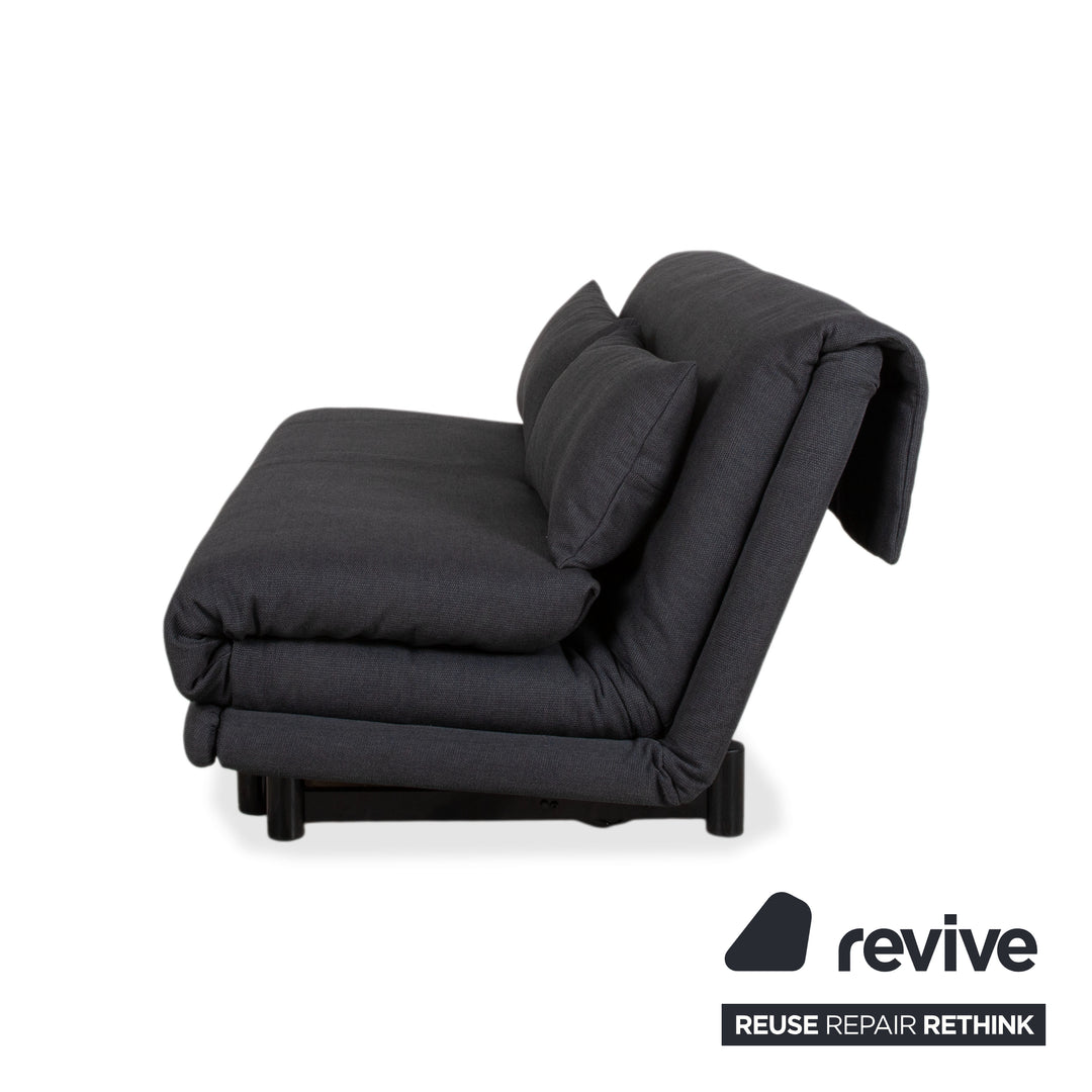 Ligne Roset Multy Fabric Anthracite Grey Three-Seater Manual Sleeping Function Sofa Bed Reupholstery PALMA 629
