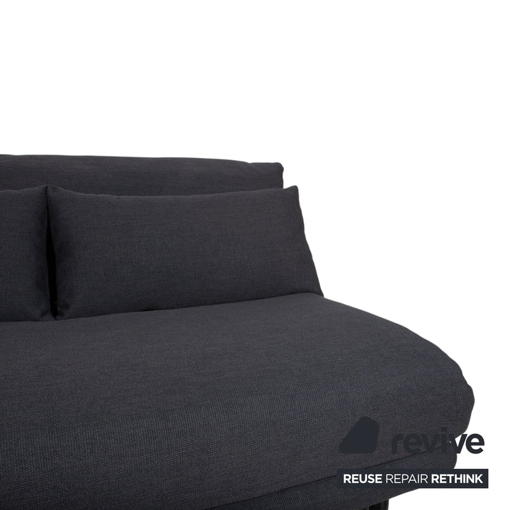 Ligne Roset Multy Fabric Anthracite Grey Three-Seater Manual Sleeping Function Sofa Bed Reupholstery PALMA 629