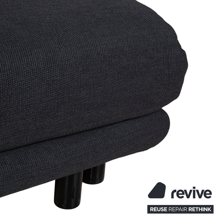 Ligne Roset Multy Tissu Anthracite Gris Trois places fonction couchage manuelle Canapé convertible Recouvrement PALMA 629