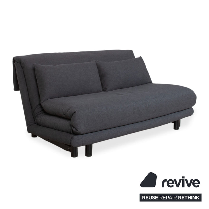Ligne Roset Multy Fabric Anthracite Grey Three-Seater Manual Sleeping Function Sofa Bed Reupholstery PALMA 629