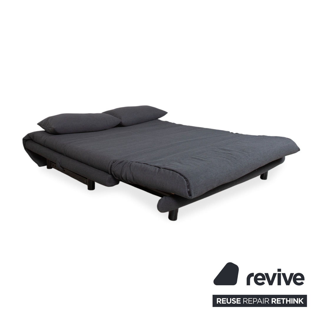Ligne Roset Multy Fabric Anthracite Grey Three-Seater Manual Sleeping Function Sofa Bed Reupholstery PALMA 629