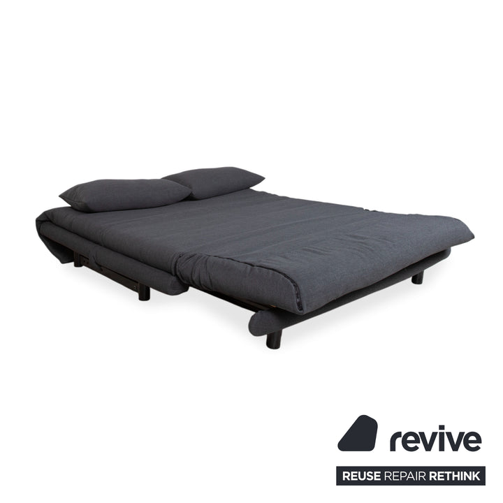 Ligne Roset Multy Fabric Anthracite Grey Three-Seater Manual Sleeping Function Sofa Bed Reupholstery PALMA 629