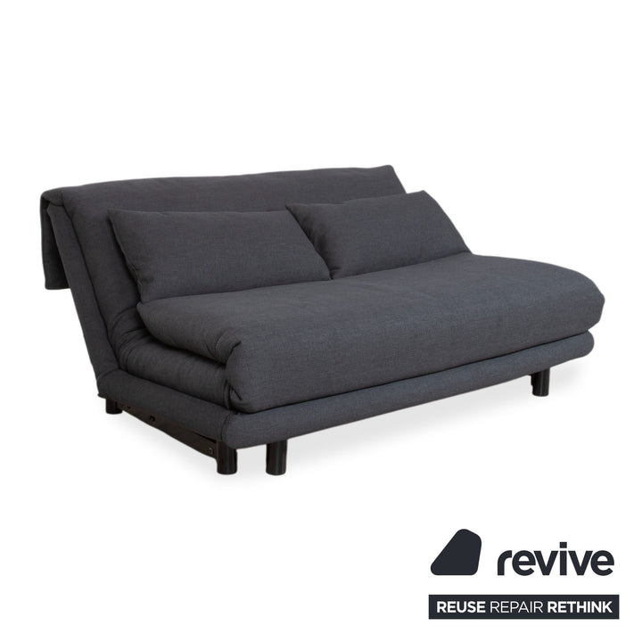 Ligne Roset Multy Fabric Anthracite Grey Three-Seater Manual Sleeping Function Sofa Bed Reupholstery PALMA 629