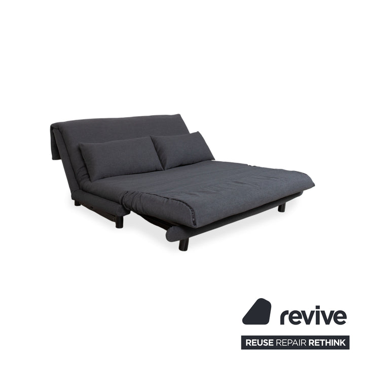 Ligne Roset Multy Fabric Anthracite Grey Three-Seater Manual Sleeping Function Sofa Bed Reupholstery PALMA 629
