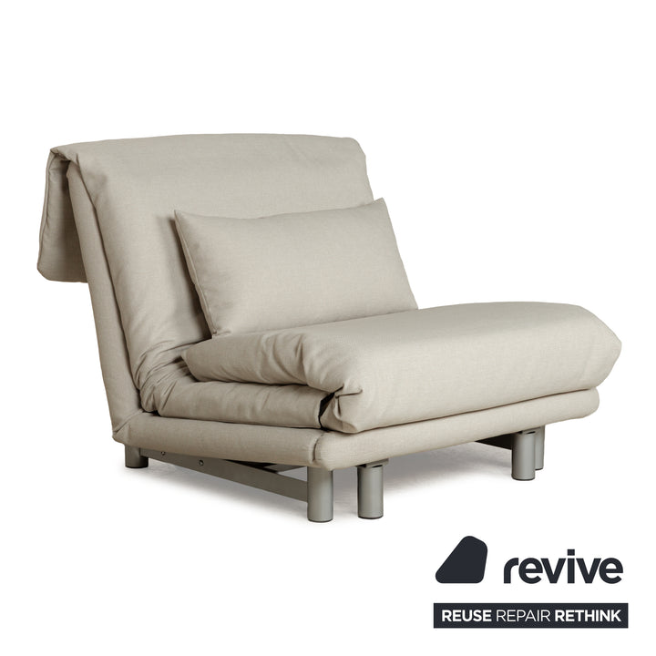 Fauteuil Ligne Roset Multy en tissu beige neuf housse fonction manuelle