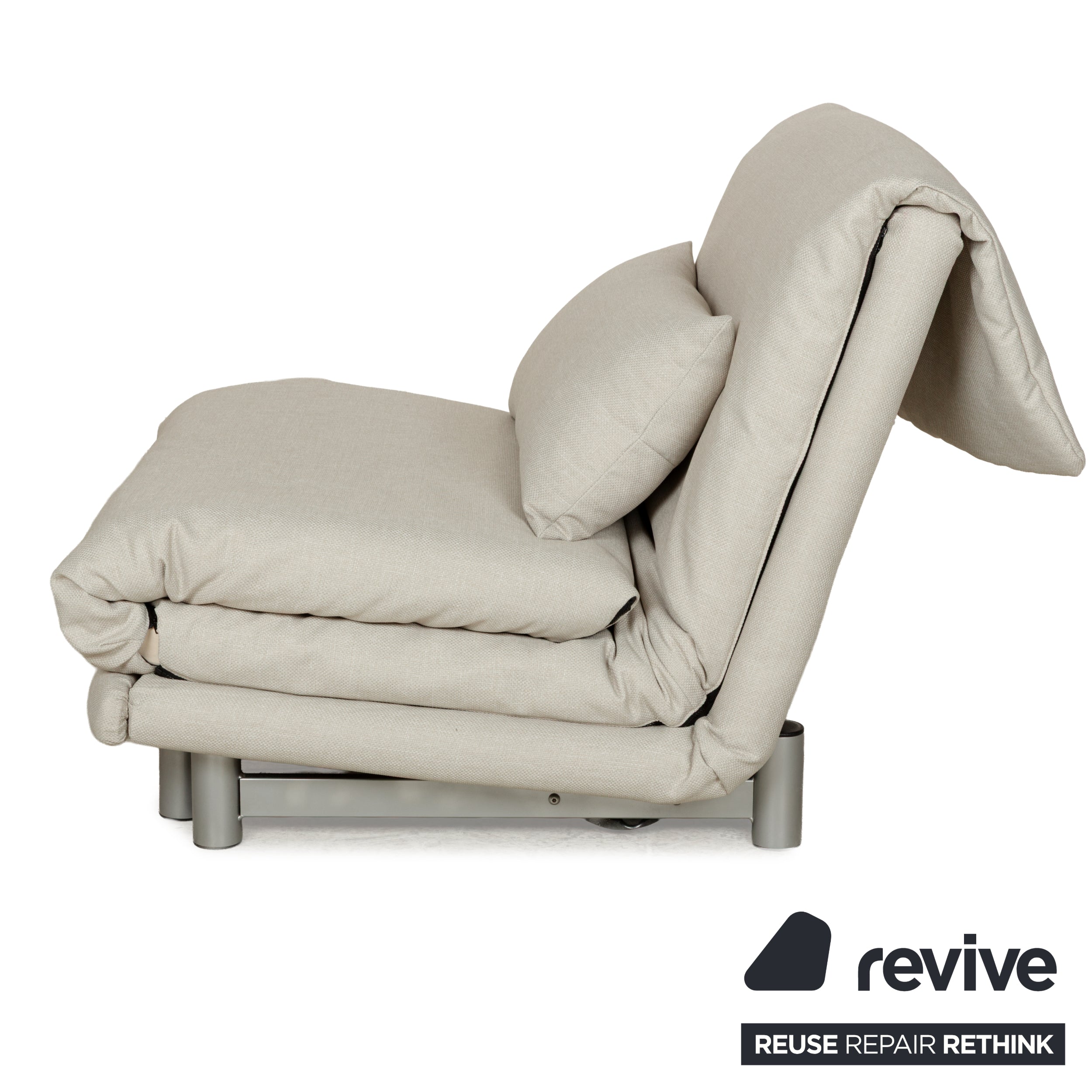 Fauteuil Ligne Roset Multy en tissu beige neuf housse fonction manuelle