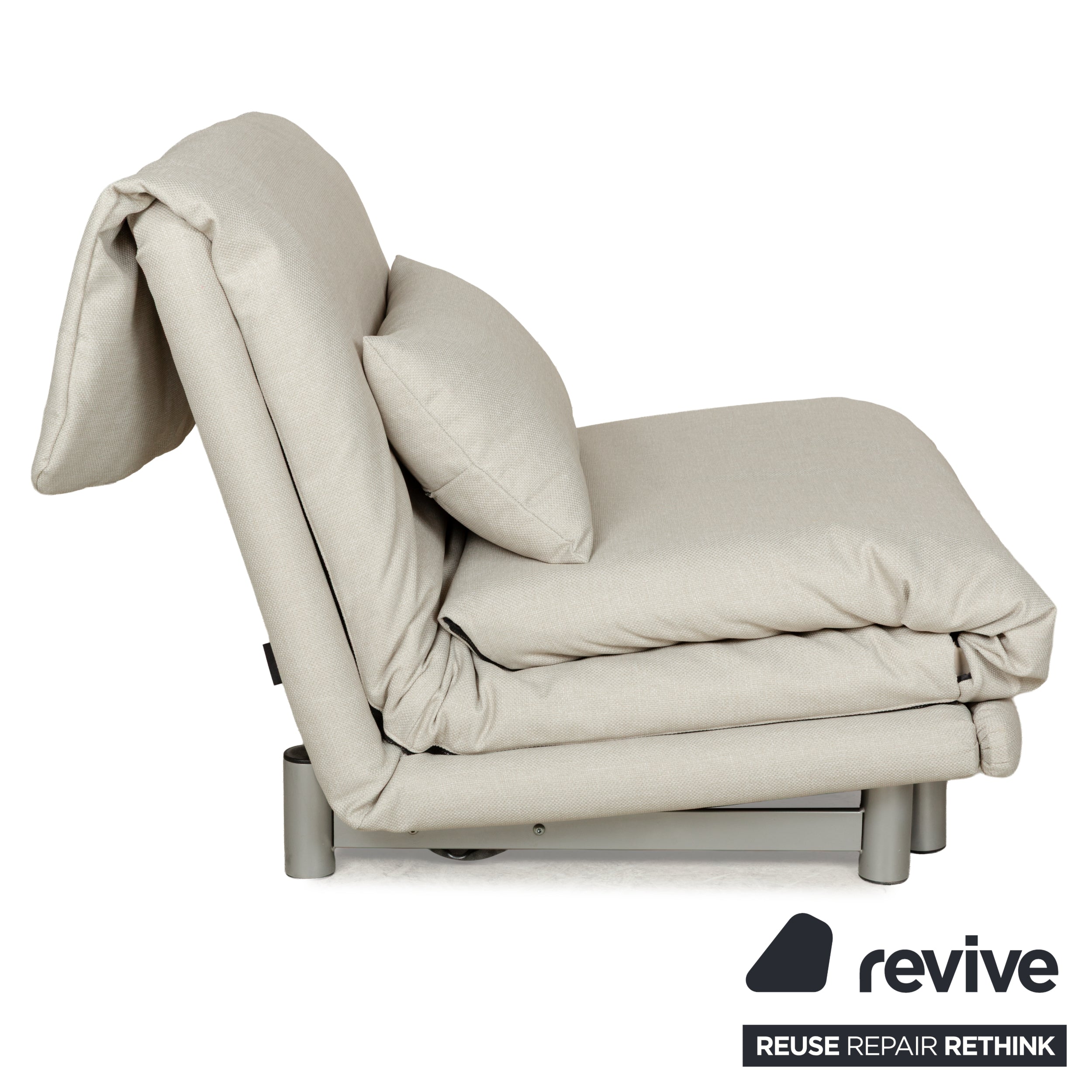 Fauteuil Ligne Roset Multy en tissu beige neuf housse fonction manuelle