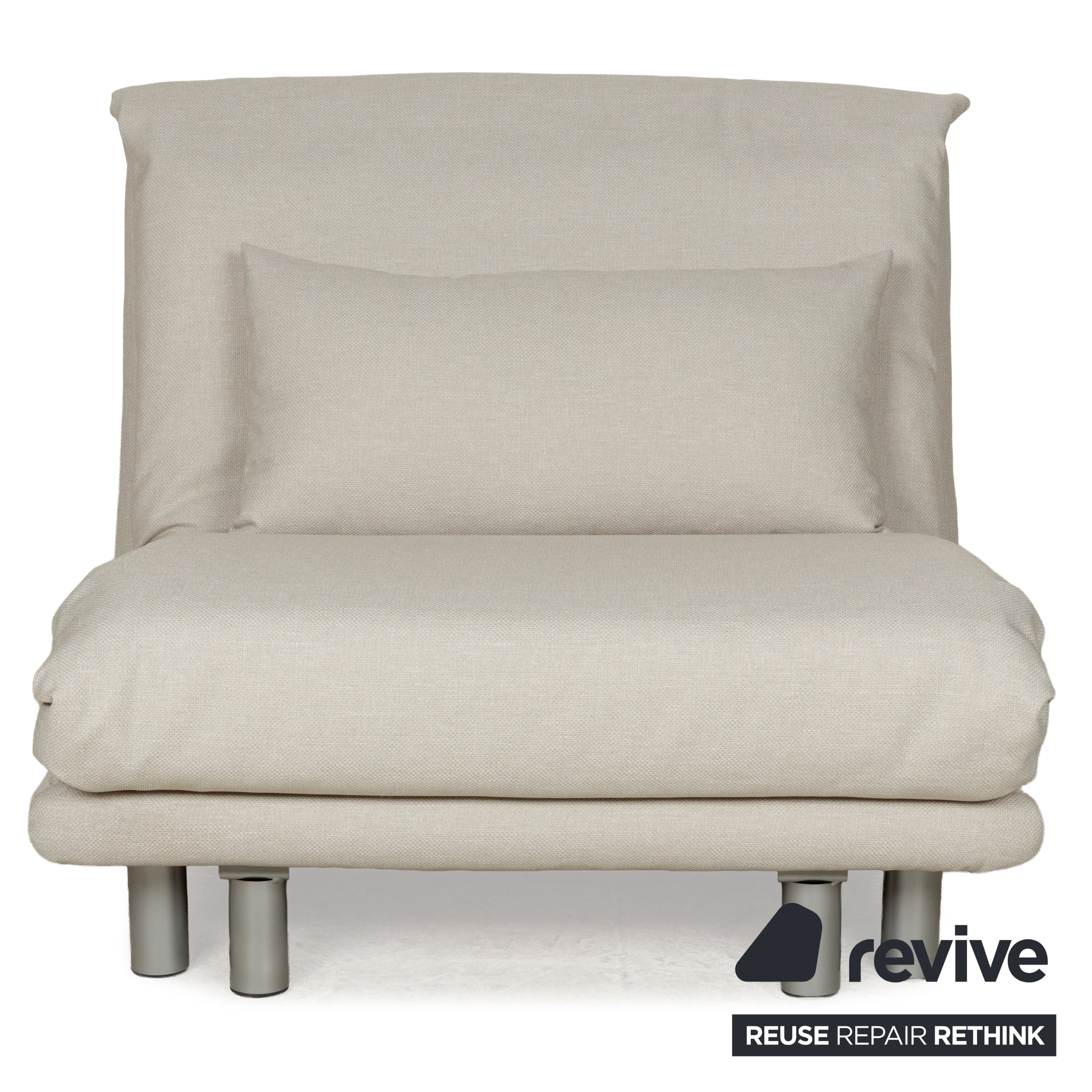 Fauteuil Ligne Roset Multy en tissu beige neuf housse fonction manuelle