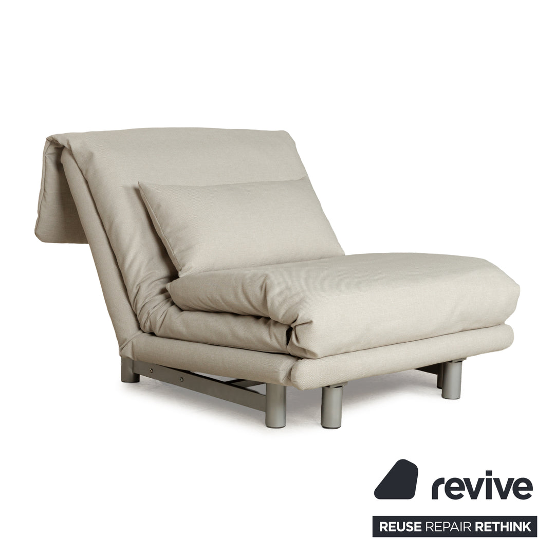 Fauteuil Ligne Roset Multy en tissu beige neuf housse fonction manuelle