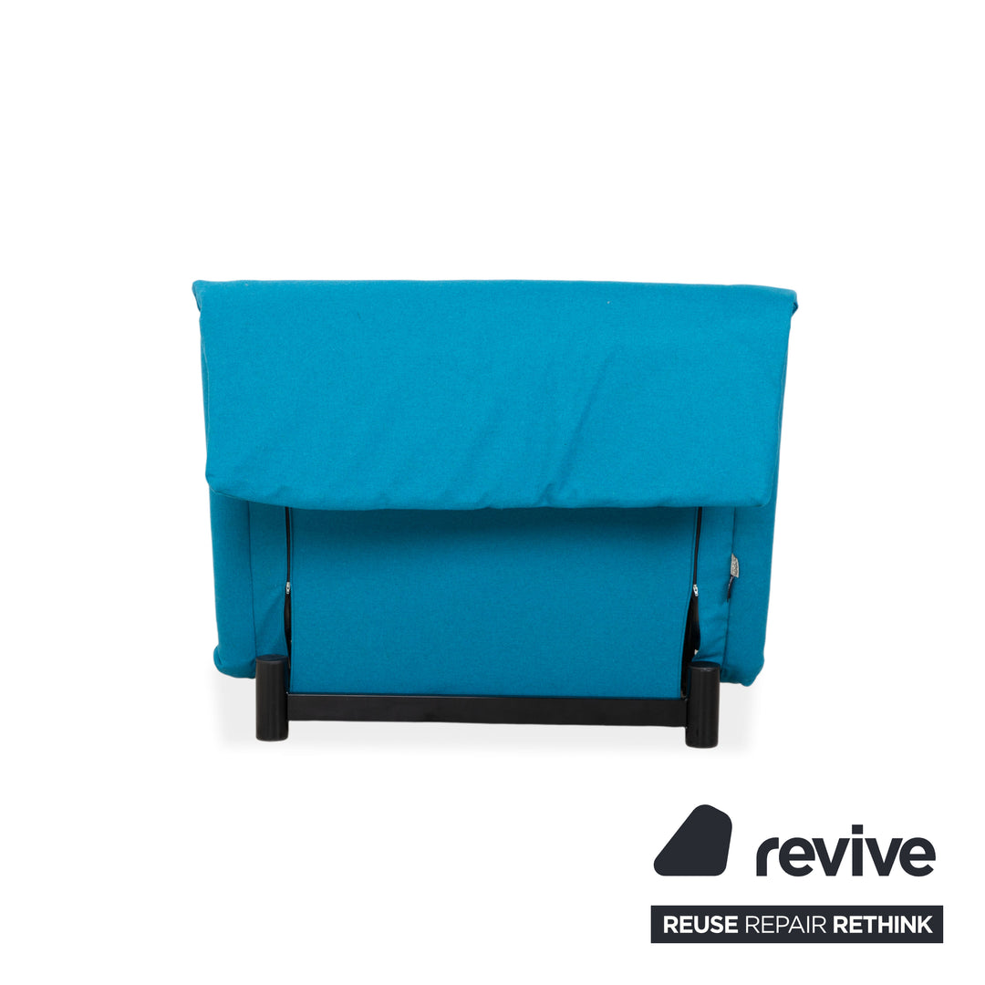 Ligne Roset Multy stoffen fauteuil blauw vilt bank bankstel functie opnieuw bekleed