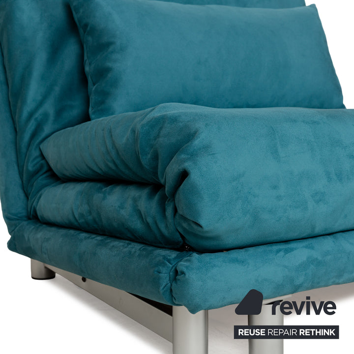 Ligne Roset Multy Stoff Sessel Blau Petrol Schlaffunktion Neubezug