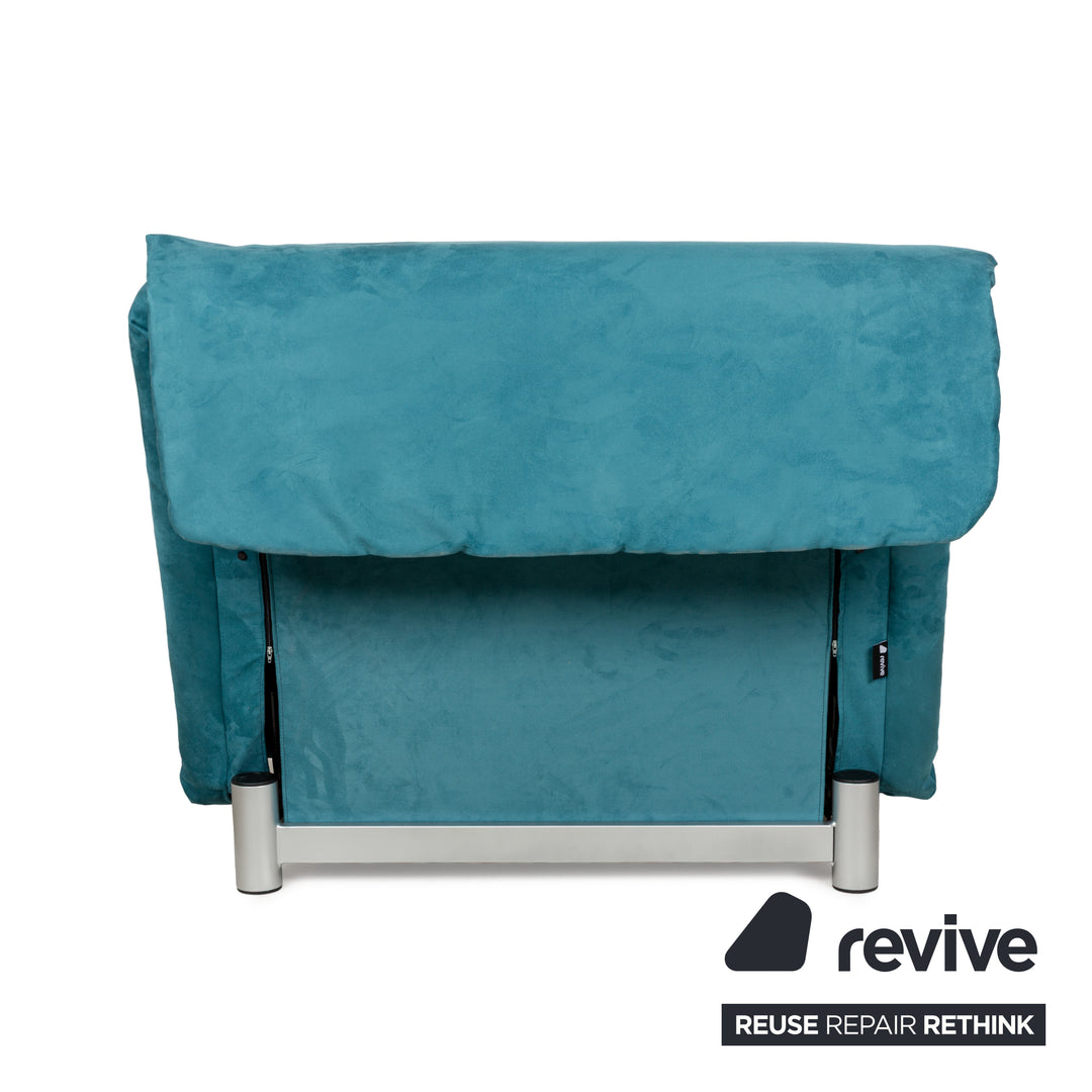 Ligne Roset Multy Stoff Sessel Blau Petrol Schlaffunktion Neubezug