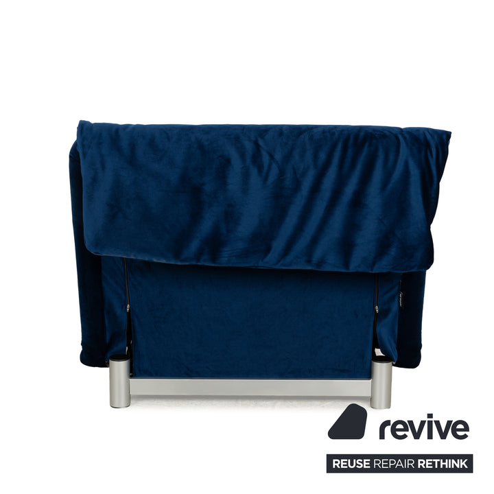 Ligne Roset Multy fabric armchair blue sleeping function new cover