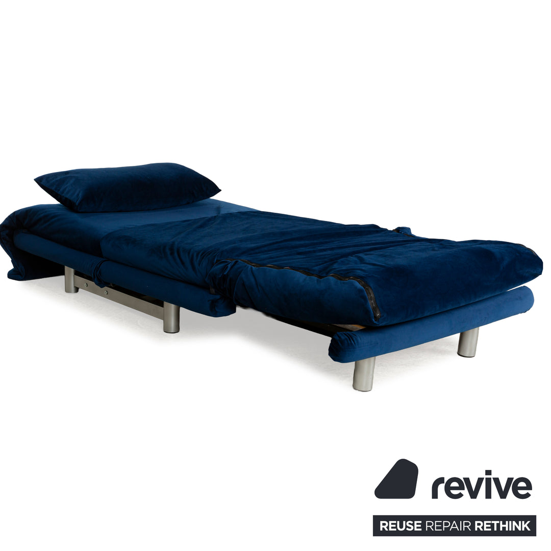 Ligne Roset Multy fabric armchair blue sleeping function new cover