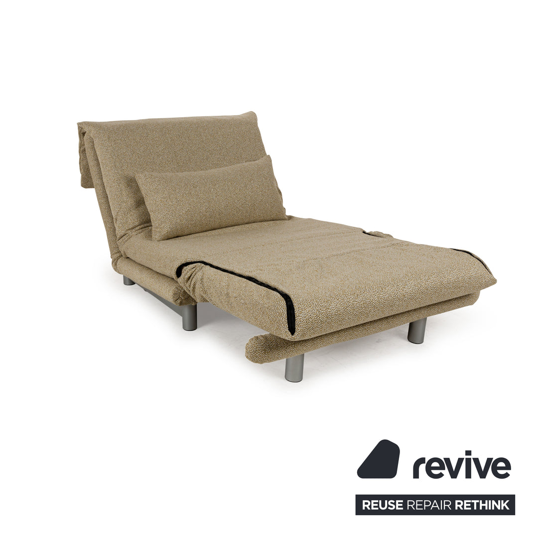 Ligne Roset Multy Stoff Sessel Gelb Beige Schlaffunktion Neubezug