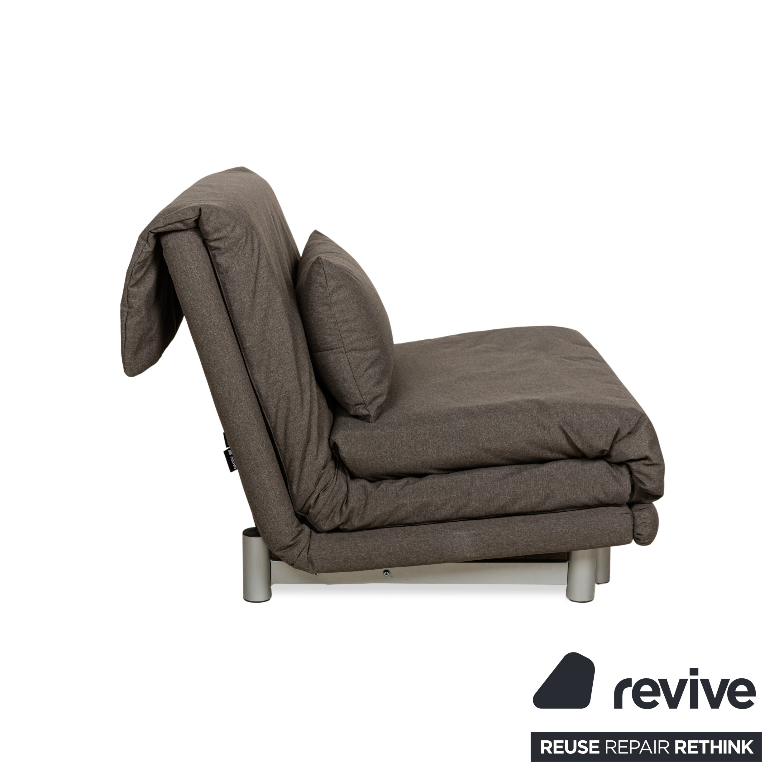 Fauteuil ligne roset Multy en tissu gris neuf, housse, fonction manuelle