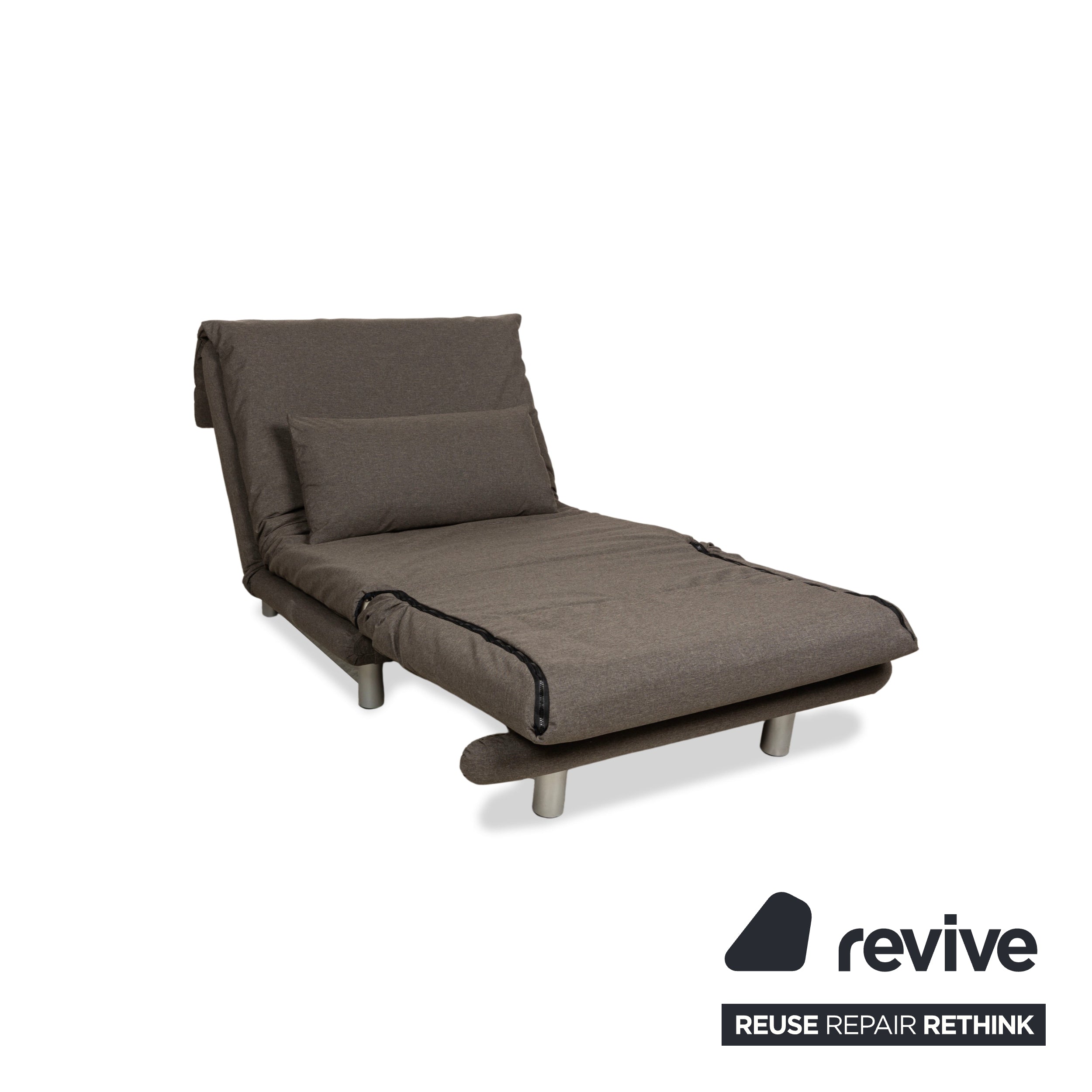 Fauteuil ligne roset Multy en tissu gris neuf, housse, fonction manuelle