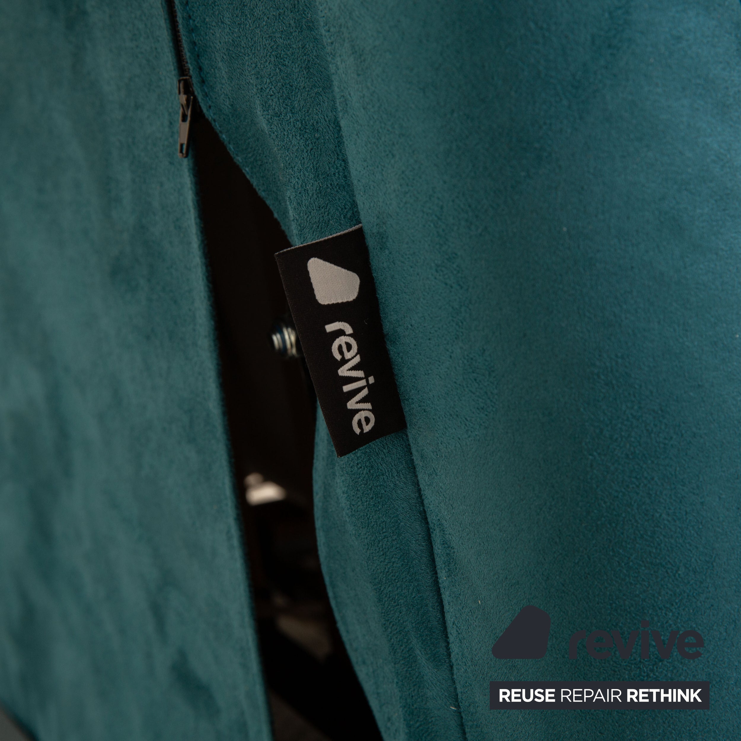 Ligne roset Fauteuil en tissu Multy turquoise fonction sommeil fonction lit de repos chaise inclinable chaise de couchage nouvelle housse