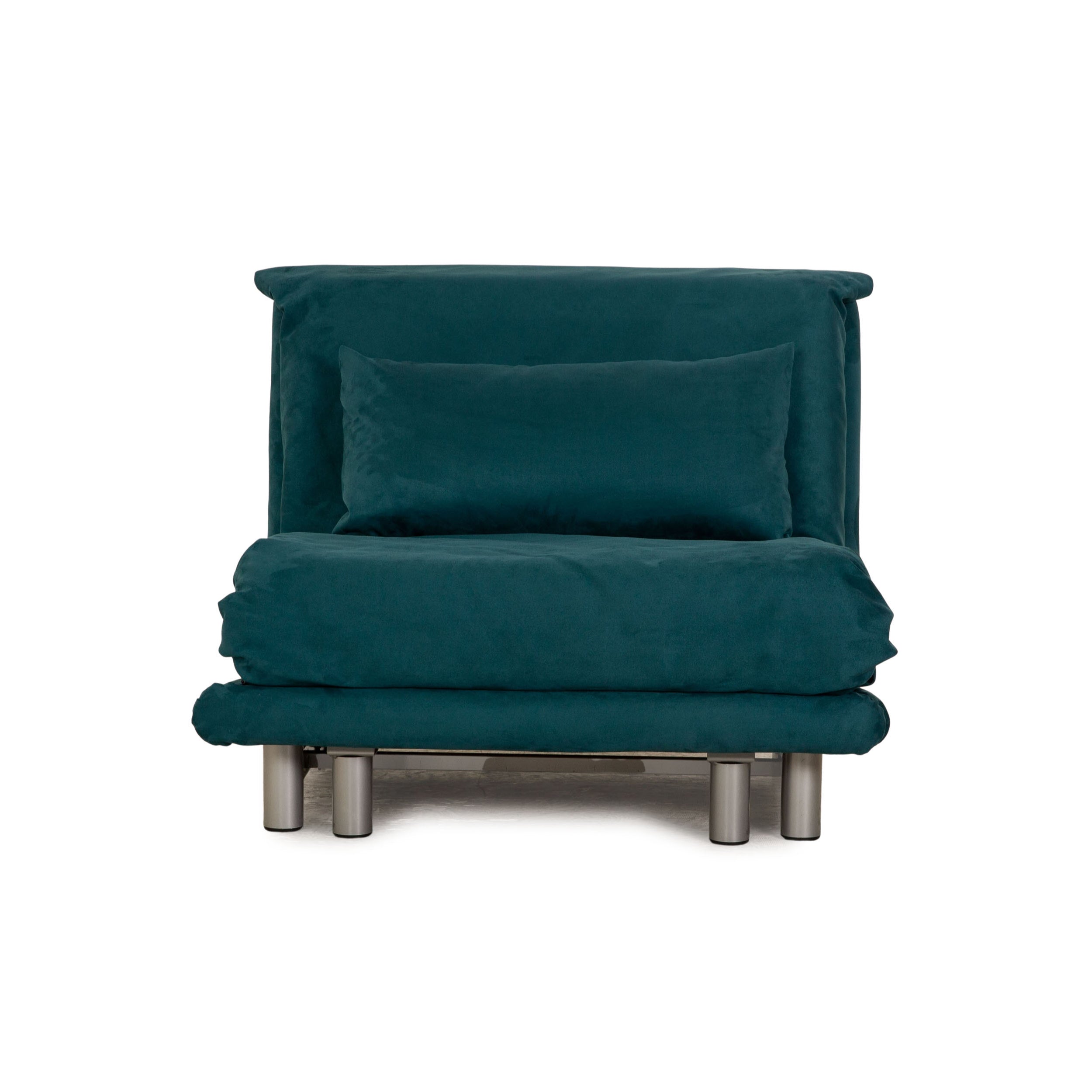 Ligne roset Fauteuil en tissu Multy turquoise fonction sommeil fonction lit de repos chaise inclinable chaise de couchage nouvelle housse