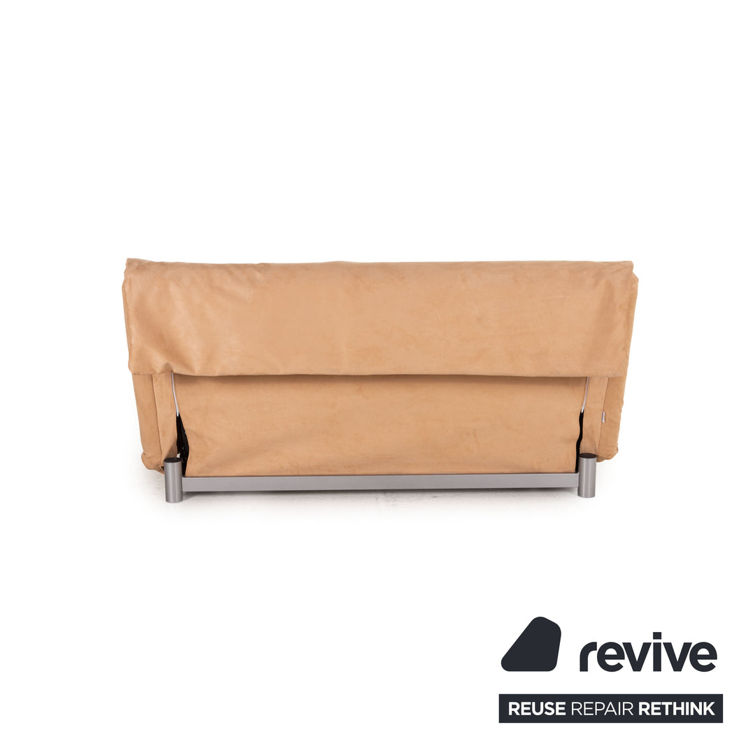 Ligne Roset Multy stoffen bank beige driezitsbank met slaapfunctie