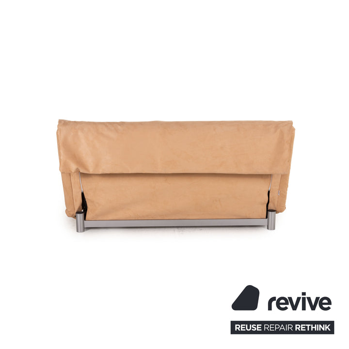 Ligne Roset Multy stoffen bank beige driezitsbank met slaapfunctie