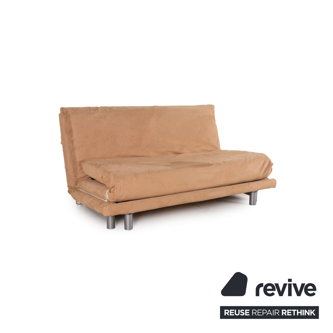 Ligne Roset Multy stoffen bank beige driezitsbank met slaapfunctie