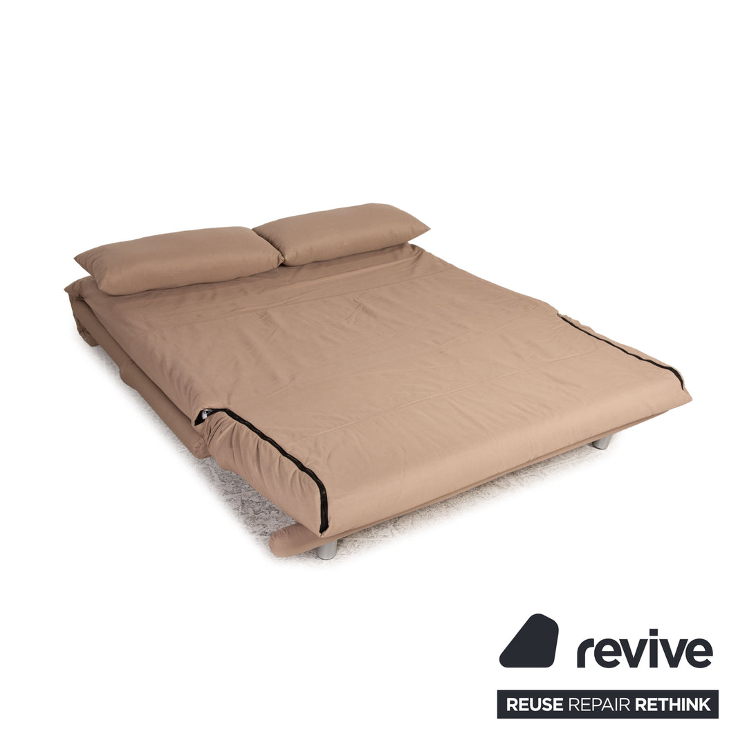 Ligne  Roset Multy Stoff Sofa Beige Dreisitzer Couch Schlaffunktion