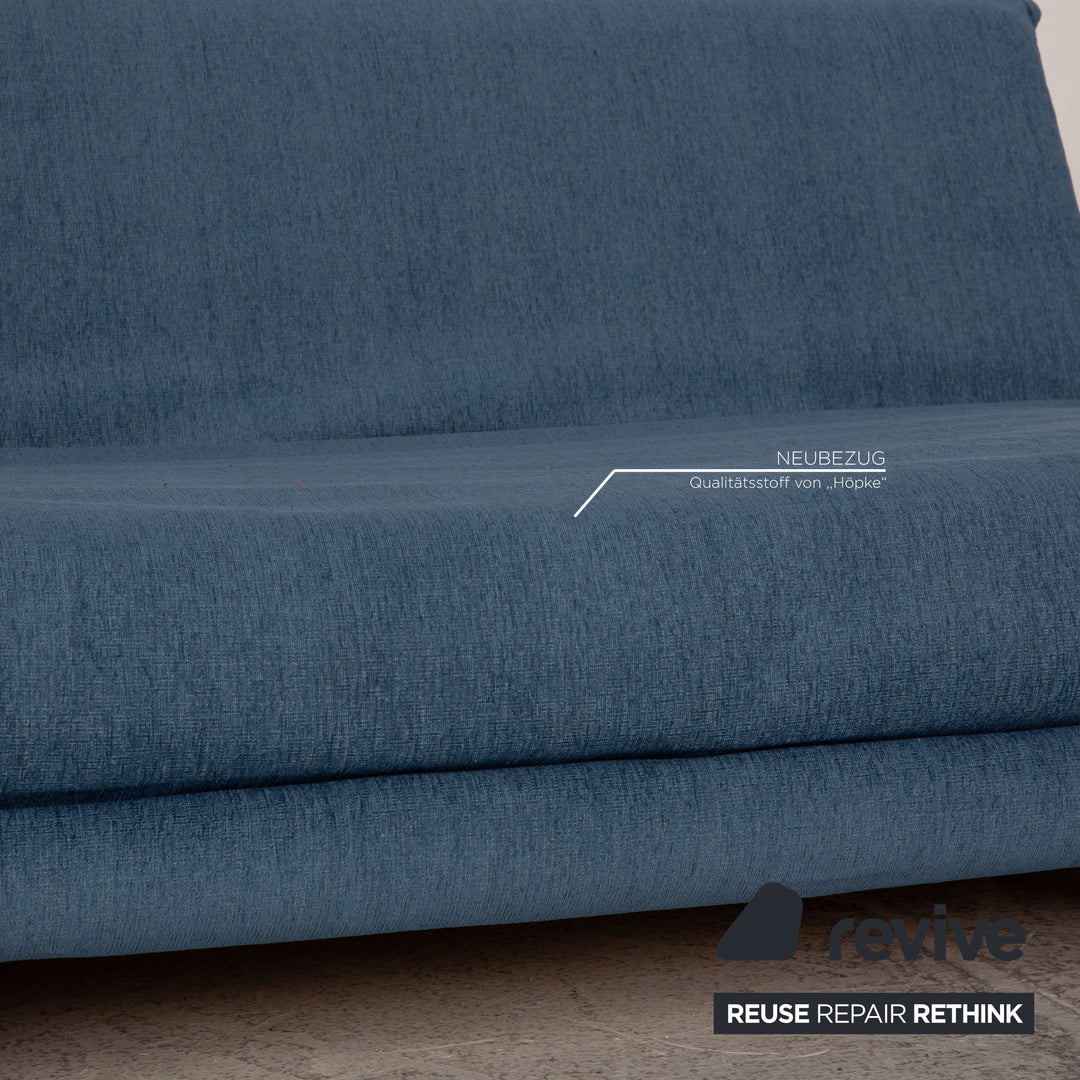 Ligne Roset Canapé En Tissu Multy Bleu Fonction Canapé Trois Places Fonction Sommeil
