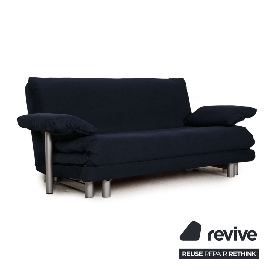 ligne roset Multy Stoff Sofa Blau Dreisitzer Couch Funktion Schlaffunktion Neubezug inkl. Armlehnen
