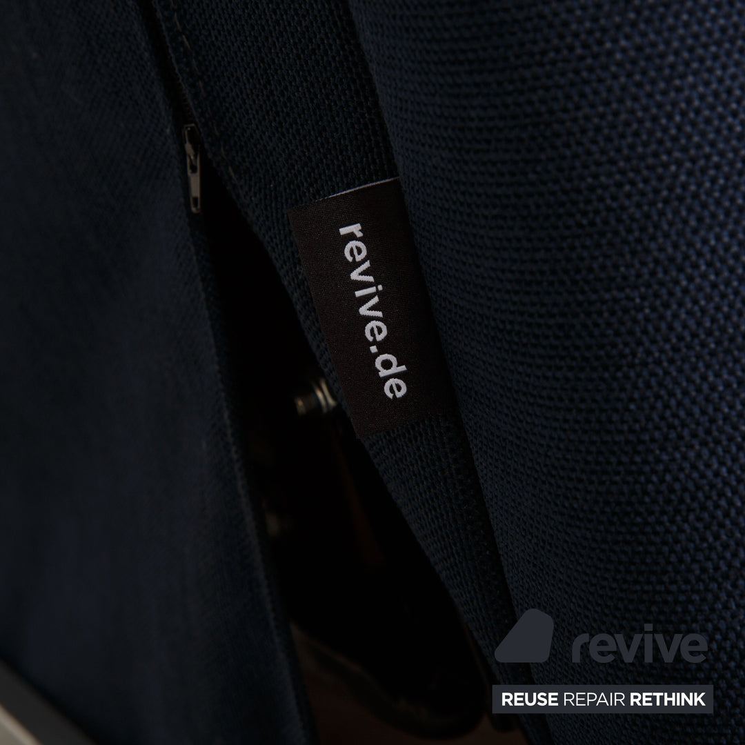 ligne roset Multy Stoff Sofa Blau Dreisitzer Couch Funktion Schlaffunktion Neubezug inkl. Armlehnen