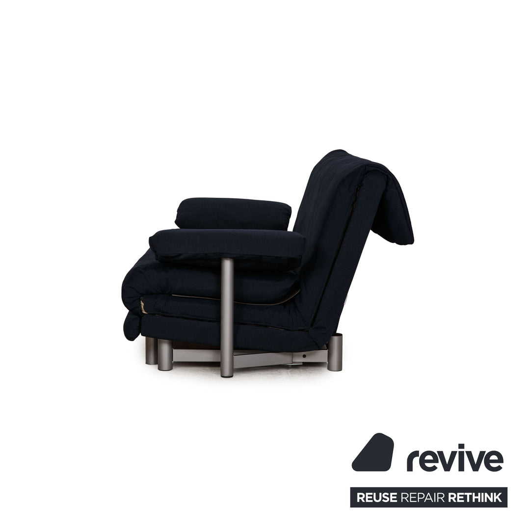 ligne roset Multy Stoff Sofa Blau Dreisitzer Couch Funktion Schlaffunktion Neubezug inkl. Armlehnen