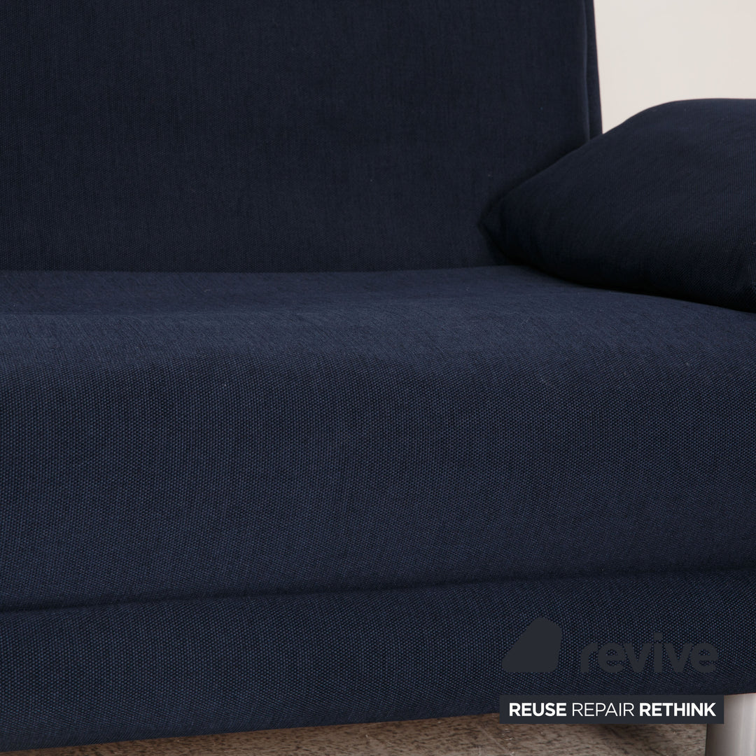 ligne roset Multy Stoff Sofa Blau Dreisitzer Couch Funktion Schlaffunktion Neubezug inkl. Armlehnen