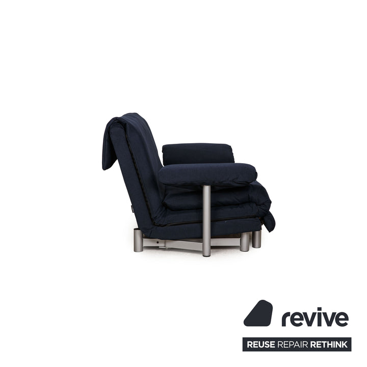 ligne roset Multy Stoff Sofa Blau Dreisitzer Couch Funktion Schlaffunktion Neubezug inkl. Armlehnen