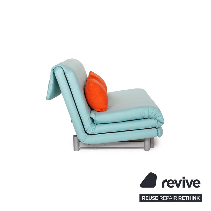 ligne roset Multy fabric sofa turquoise / blue orange three-seater sleeping function