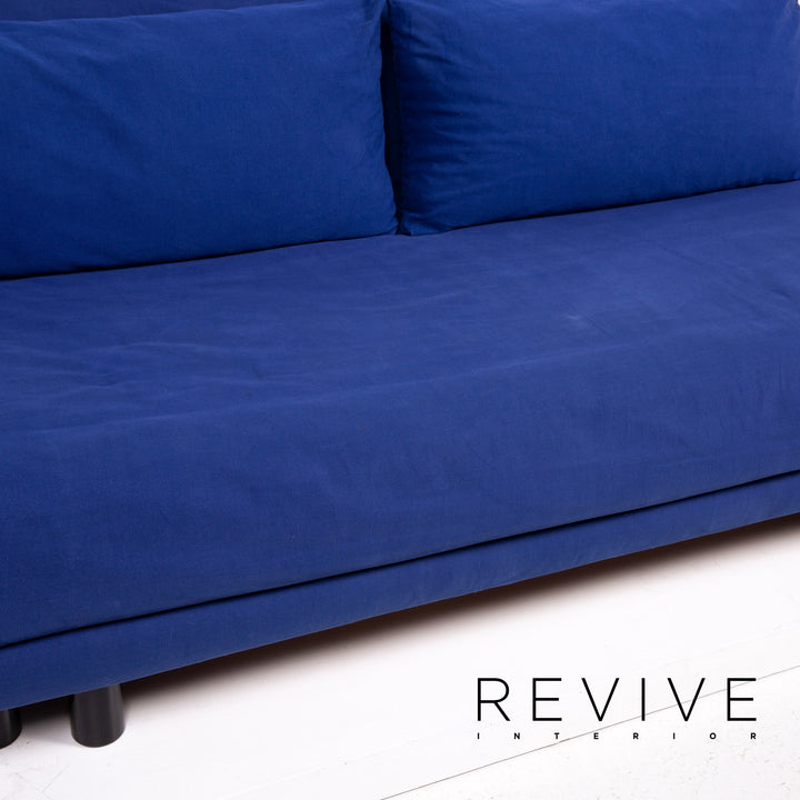 ligne roset Multy Fabric Sofa Blue Sleeping Function Sofa Bed Couch #14509