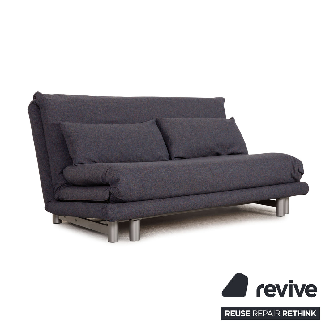 Ligne Roset Multy Stoff Sofa Blau Dreisitzer Couch Neubezug