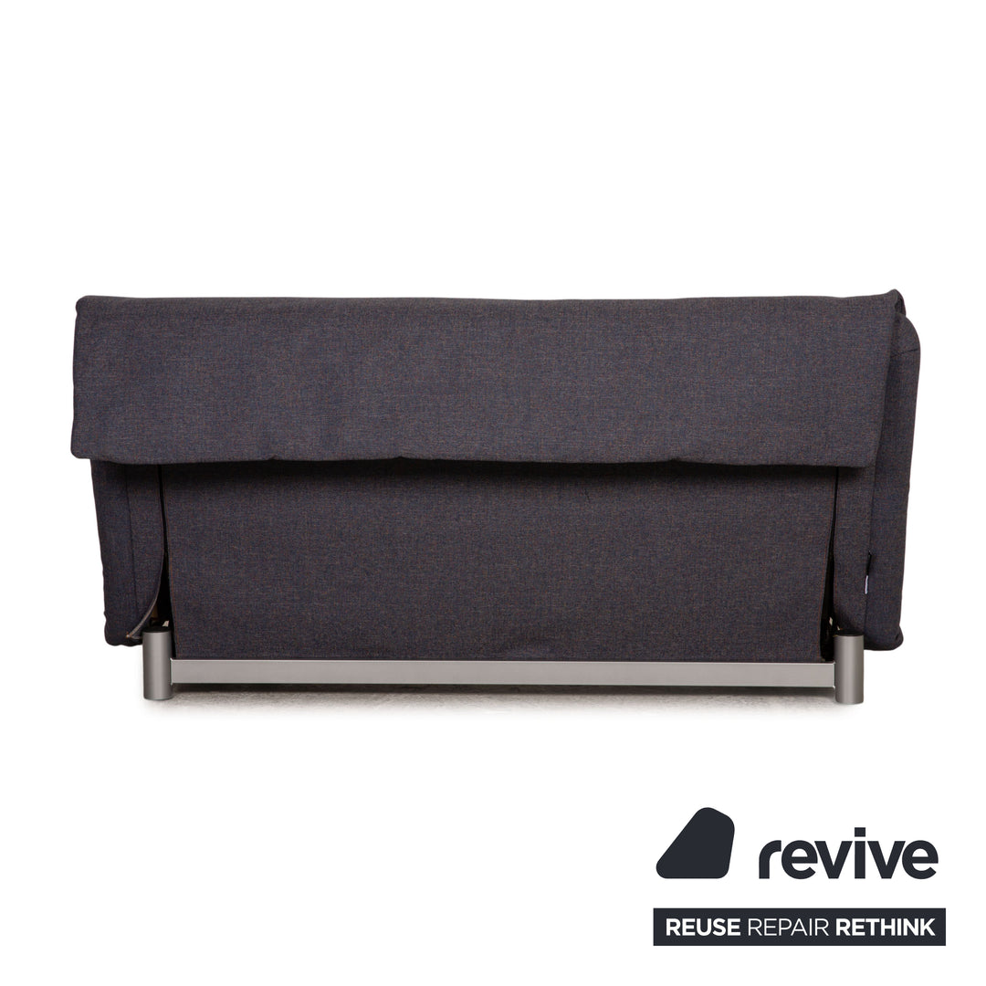 Ligne Roset Multy Stoff Sofa Blau Dreisitzer Couch Neubezug