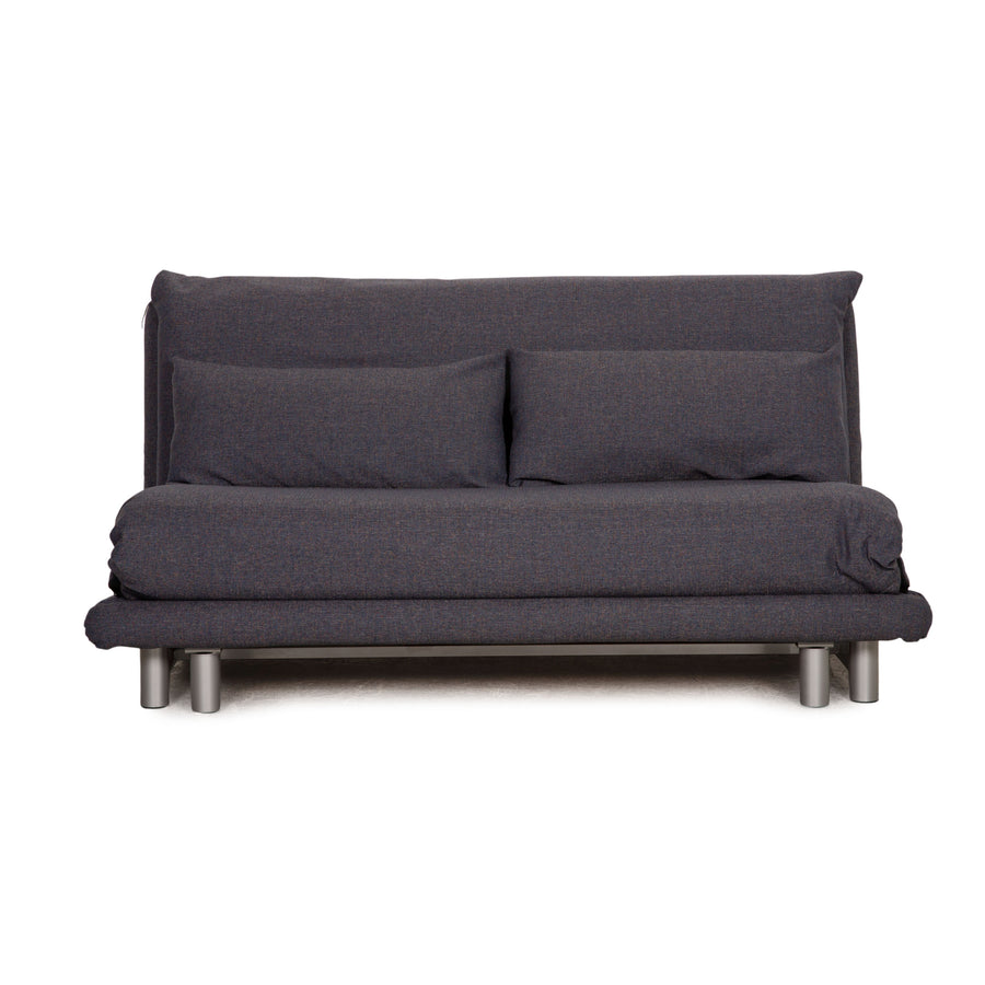 Ligne Roset Multy Stoff Sofa Blau Dreisitzer Couch Neubezug
