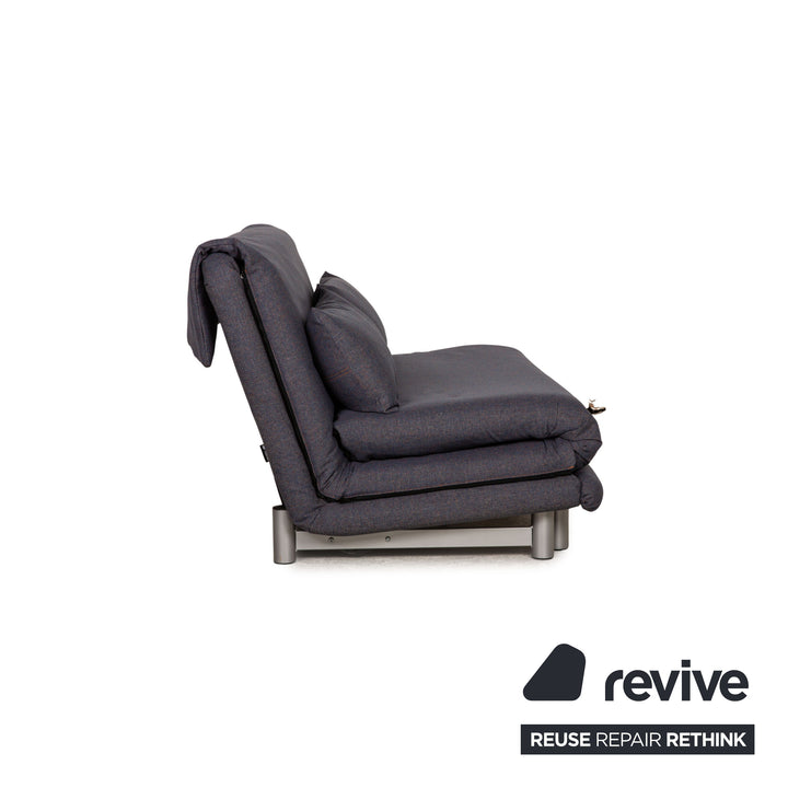 Ligne Roset Multy Stoff Sofa Blau Dreisitzer Couch Neubezug