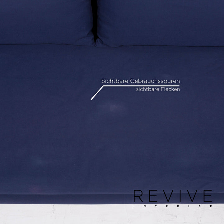 ligne roset Multy Stoff Sofa Blau Dreisitzer Schlaffunktion #12830