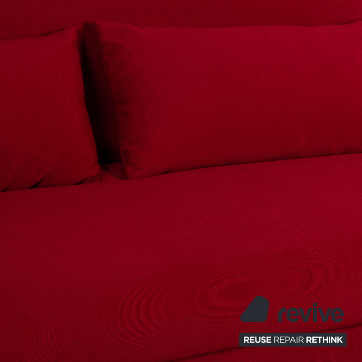 Ligne Roset Canapé en tissu Multy Bordeaux fonction canapé trois places fonction couchage