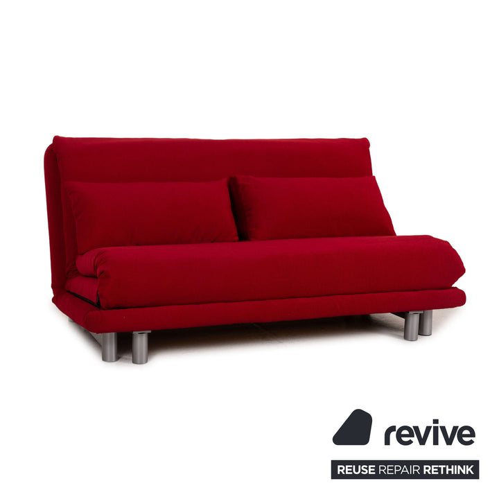 Ligne Roset Multy Stoff Sofa Bordeaux Dreisitzer Couch Funktion Schlaffunktion